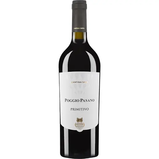 Вино Cantina Sava Poggio Pasano Primitivo Puglia сухое красное 13.5% 0.75 л