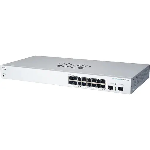 Комутатор мережевий Cisco CBS220-16T-2G-EU - фото 1