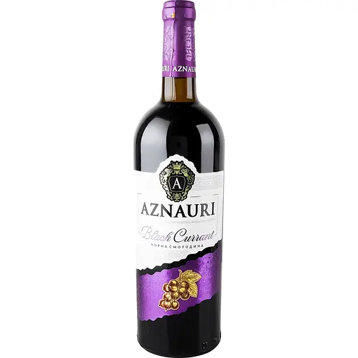 Вино Aznauri Black Currant чорна смородина червоне напівсолодке 0.75 л