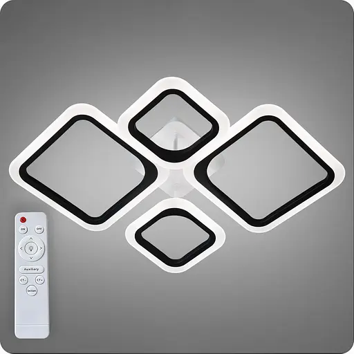 Люстра светодиодная 517 Light с пультом 72Вт Черный (02112) - фото 3