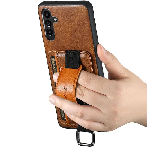Чохол Epik шкіряний Wallet case and straps для Samsung Galaxy S24+ Коричневий/Brown - фото 3