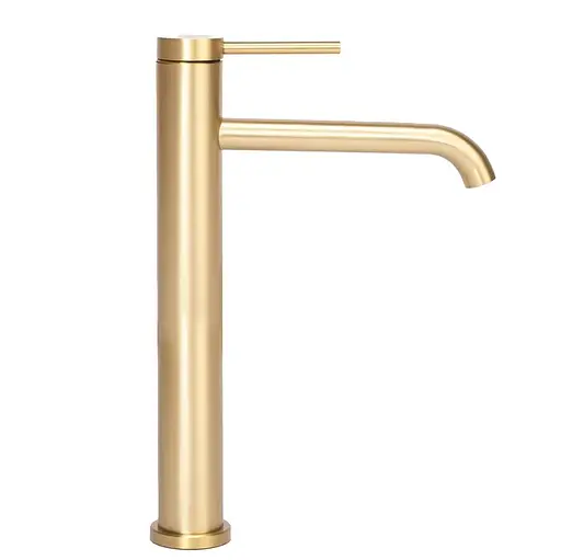 Смеситель для умывальника Rea Clif brushed gold высокий REA-B5329 Золотой - фото 2