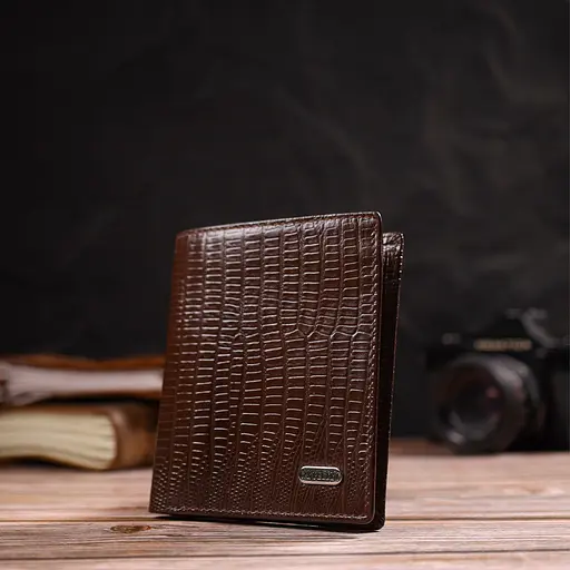 Мужской кожаный кошелек Canpellini 10х11.5х1 см acs0025590 - фото 6