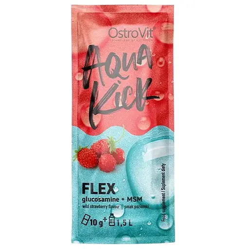 Препарат для суставов и связок OstroVit Aqua Kick Flex, 10 грамм клубника - фото 1