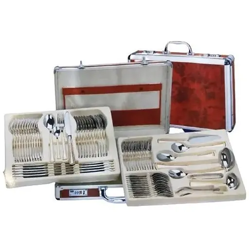 Набор столовых приборов Bachmayer BM-7285 на 12 персон в подарочном чемодане 72 предмета - фото 1