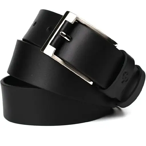 Ремінь шкіряний Grande Pelle чорний 120х3.8х0.5 см acs0032052 - фото 1