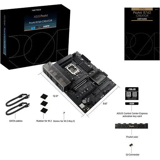 Материнская плата Asus Proart B760-CREATOR s1700 B760 4xDDR5 M.2 HDMI DP ATX - фото 2