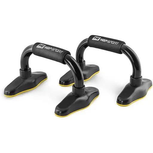Упоры для отжиманий металлические Hop-Sport HS-M020PU черно-желтые