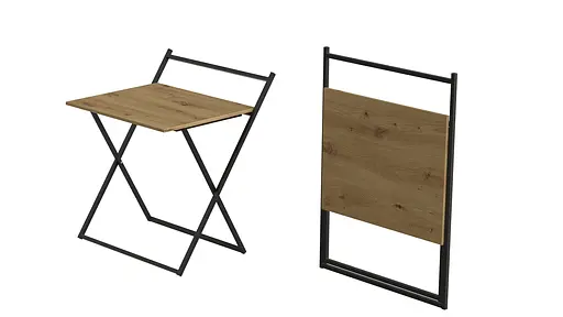 Стіл трансформер Компакт 3 750x790x720 Чорний метал ДСП Дуб Артізан 16 мм FRD-104681