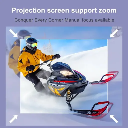 Проєктор H96 max B12 LED LCD FullHD 330AL 16:9 H700 2G/16G Android 11.0 HDMI Wi-Fi BT чорний - фото 5