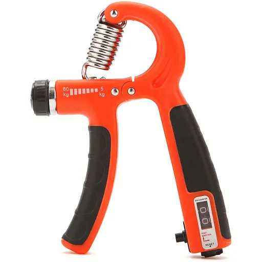 Еспандер кістьовий Cornix 5-60 кг з регульованим навантаженням та лічильником XR-0265 Orange/Black - фото 1