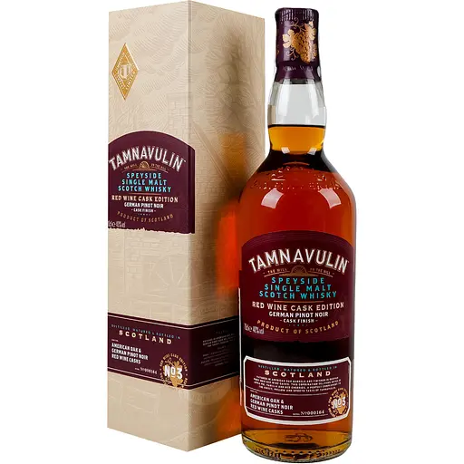Віскі Tamnavulin German Pinot Noir Cask Finish Speyside Single Malt Scotch Whisky 40% 0.7 л в подарунковій коробці - фото 1