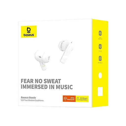 Бездротові навушники Baseus Bowie E20 True Wireless Earphones Stellar White - фото 2