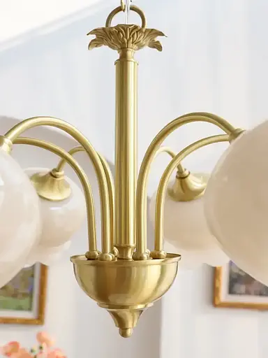 Светодиодная люстра Ландыш 5004 (Золотая) на 5 плафонов - фото 8