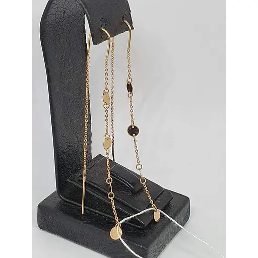 Золоті сережки-протяжки Tango. 580124 - фото 2