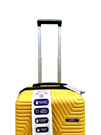 Валіза Маленька (S) Полікарбонат На 4-х подвійних колесах 50л POLO ПК021-S Жовтий - фото 3