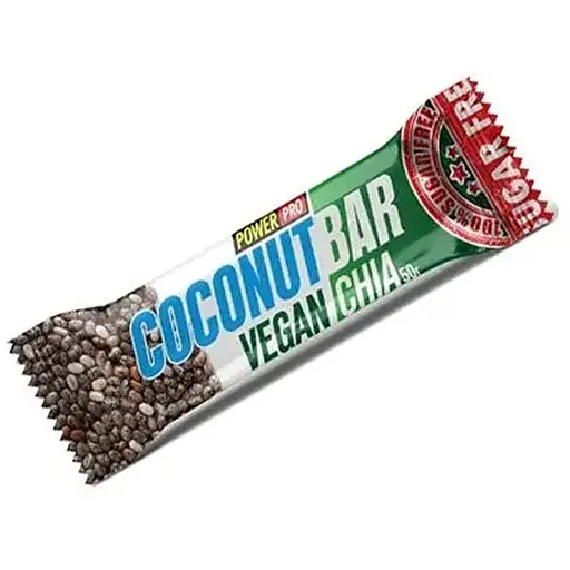 Батончик Power Pro Coconut Bar Began Chia Sugar Free, 50 грамм - фото 1