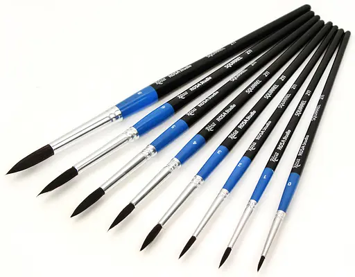 Пензель білка кругла 211 №0 коротка ручка Rosa Studio - фото 2