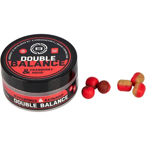 Бойли Brain Double Balance Cranberry & Squid (журавлина + кальмар) 10+8х12 mm
