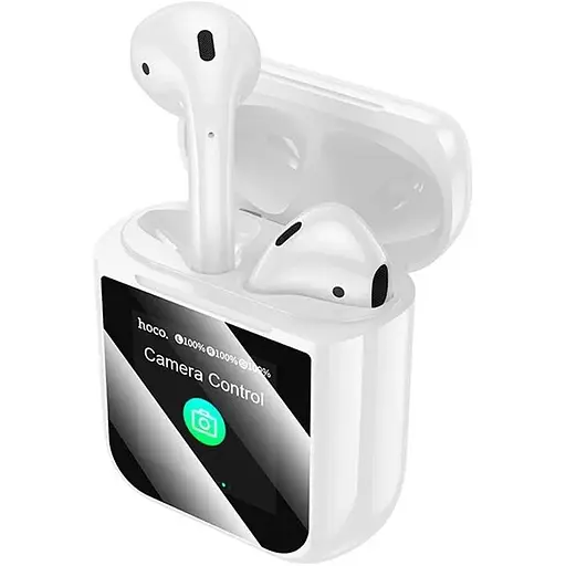 Бездротові навушники Hoco EW80 Magnificent true wireless touch screen BT headset, BT5.4, 30mAh, 300mAh, 4h, white