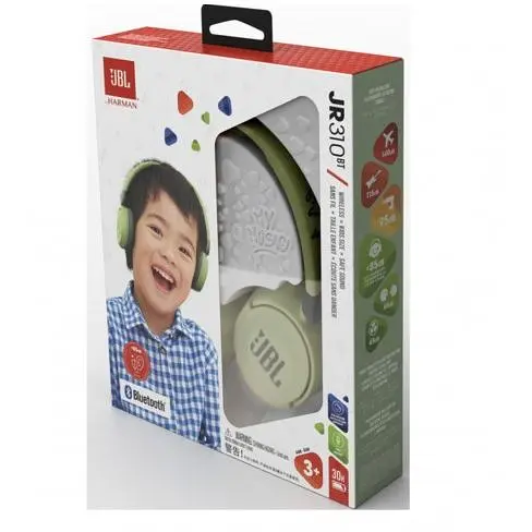Навушники JBL JR 310 BT гарнітура зелені (JBLJR310BTGRN) - фото 5