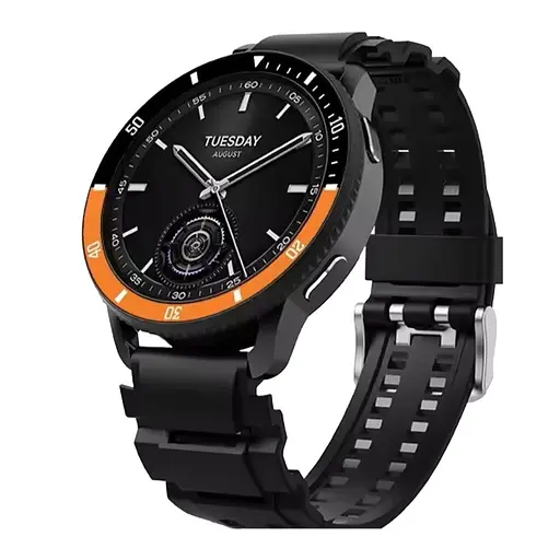 Безель Black-orange та силіконовий ремінець Sikai для смартгодинника Xiaomi Watch S3/S4  - фото 2
