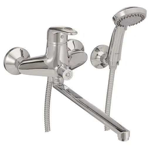 Смеситель для ванны Haiba Magic 006 с серой ручкой HB0692 Хром - фото 1