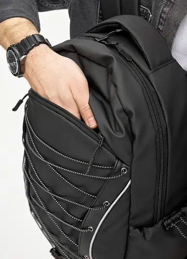 Мужской рюкзак Sambag Zard Neo черный с декором 43 х 27 х 13 см (25000264m) - фото 4