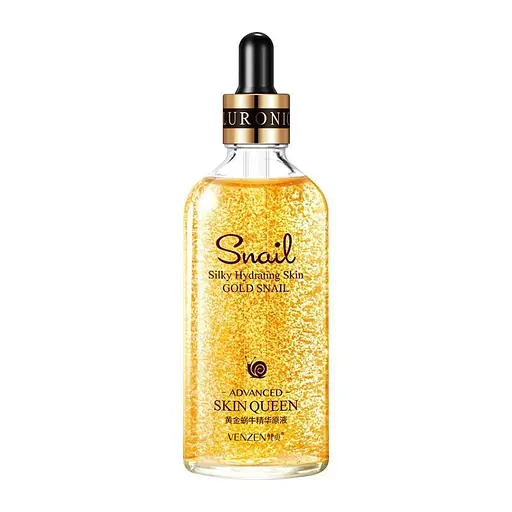Антивікова сироватка Venzen Snail з муцином равлика і золотом Silky Hydrating Skin Gold 100 мл - фото 2