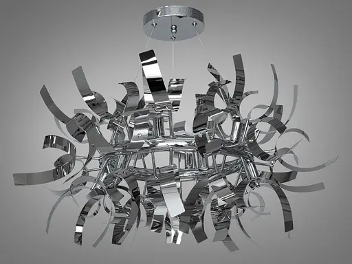 Люстра в сучасному стилі Loft для дому, кафе, колір хром, на 12 ламп - фото 2