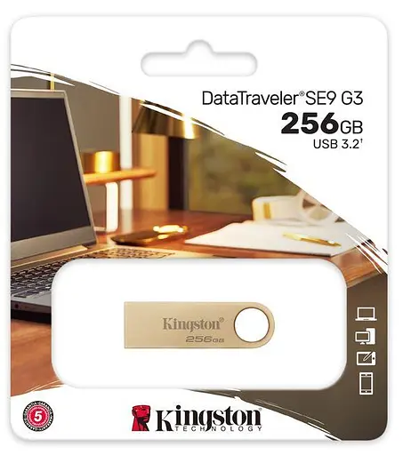 Флешка металлическая Kingston DT SE9 G3 256 GB USB 3.2 DTSE9G3/256GB - фото 5