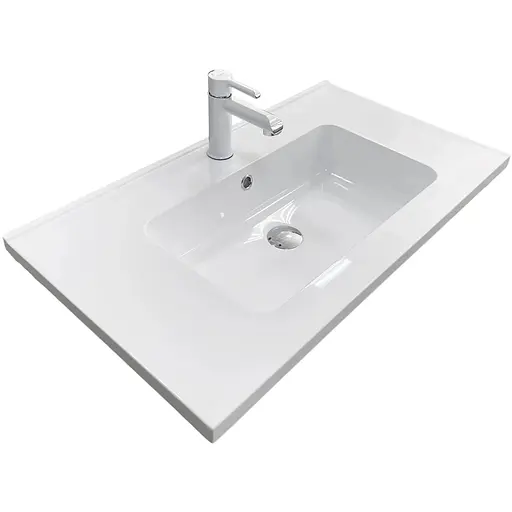 Раковина Adamant умывальник FLATE искусственный камень прямоугольная - фото 1