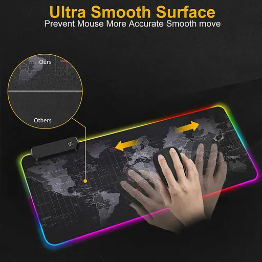 Игровая поверхность FeelTouch с RGB подсветкой 800 x 300 мм Black - фото 8