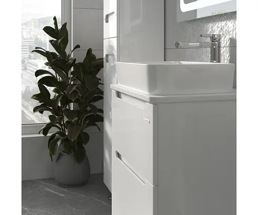 Тумба підлогова Sanwerk Ера 60 Білий з Топ панеллю та умивальником Rapid 50x35 (MV0000902) Білий - фото 5