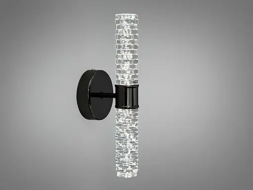 Настінне LED бра Romin чорний хром скло 5 Вт - фото 2