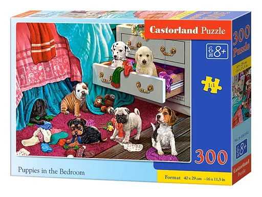 Пазли Castorland Цуценята в спальні, 300 елементів, B-030392