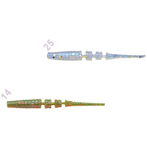 Силикон Crazy Fish Polaris 1.2" #14 UV Motor Oil/#25 Cold Pearl кальмар (16 шт/уп)