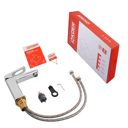 Змішувач для умивальника Koer KB-10031-01 KR5430 Хром - фото 5