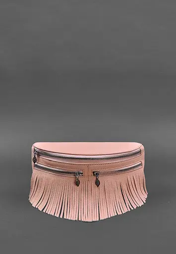 Шкіряна жіноча сумка на пояс Spirit рожева - фото 4