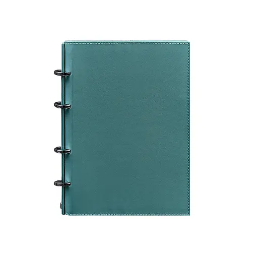 Шкіряний блокнот на кільцях (софт-бук) 9.0 з твердою бірюзовою обкладинкою - фото 7