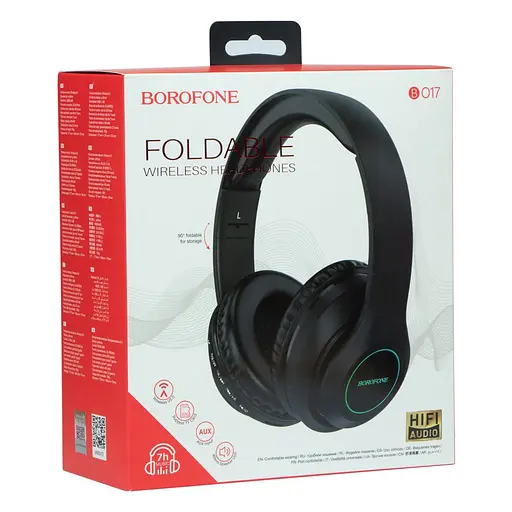 Bluetooth Стерео Гарнитура Borofone BO17, 7h, 400 mAh Черный - фото 4