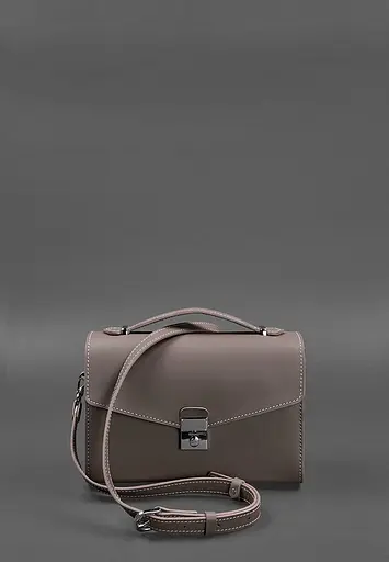 Жіноча шкіряна сумка-кроссбоді Lola темно-бежева - фото 4