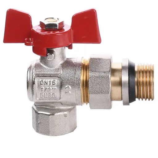 Кран кульовий кутовий з американкою Water Valve Q003 NV-V124 1/2″ ЗB - фото 1