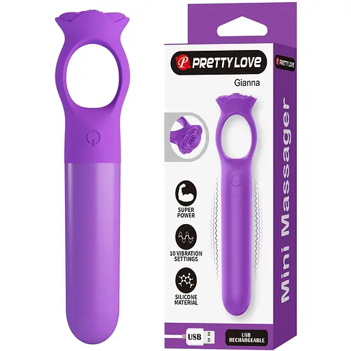 Мини-вибратор Pretty Love uper Power Gianna 11.5 см (фиолетовый)