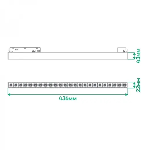 Світлодіодний магнітний трековий світильник Ardero MGN300ARD 24W 4000К чорний (80150) - фото 3
