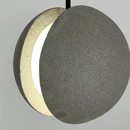 Підвіс MOON CONCRETE у вигляді розділеної сірої бетонної кулі Line.F MJ 169-140 GR - фото 9