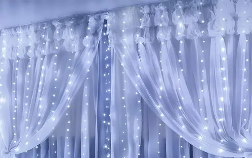 Гирлянда Chomik Штора 150LED холодный белый 3 x 1.5 м (LED8493) - фото 2