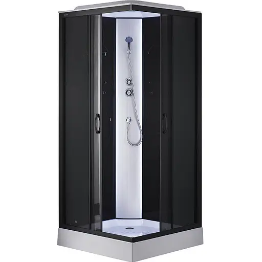 Душовий бокс BRAVO NIDA L90GBB (L90B), квадратний - фото 1