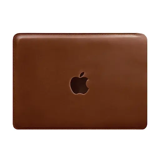 Кожаный чехол BlankNote для MacBook 14 дюйм Светло-коричневый Crazy Horse - фото 6