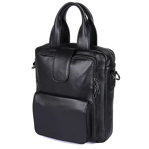 Вертикальная мужская сумка из высококачественной кожи John McDee 25.5х7.5х30.5 см sum0028662 - фото 2